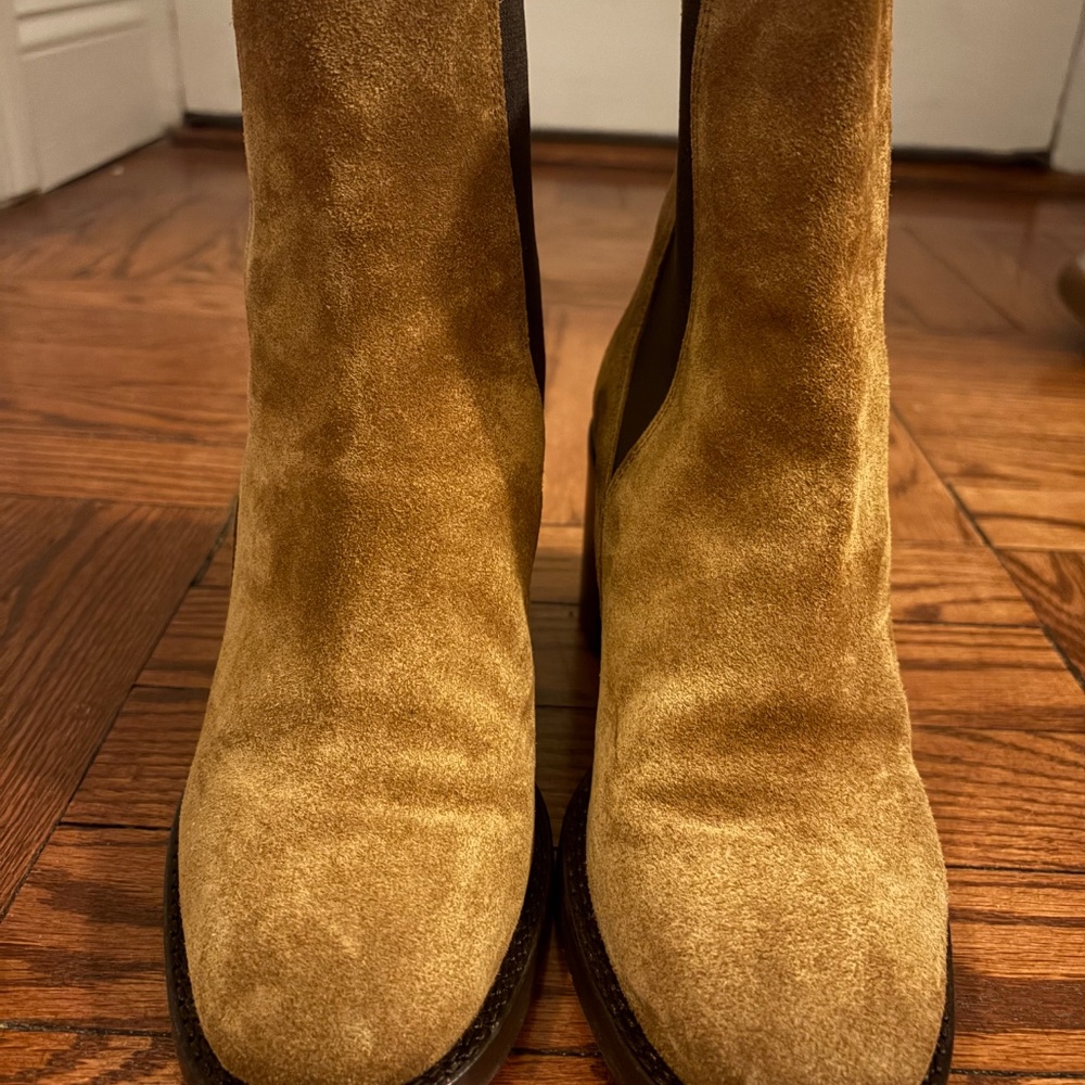 Like New! Sezane Pippa Ankle Boots Caramel - Size 6 - Picture 2 of 9